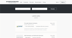 Desktop Screenshot of jobs.mybroadband.co.za