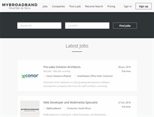Tablet Screenshot of jobs.mybroadband.co.za